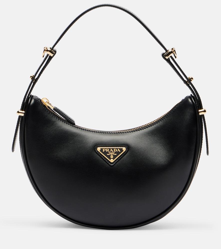 prada arqué small leather shoulder bag