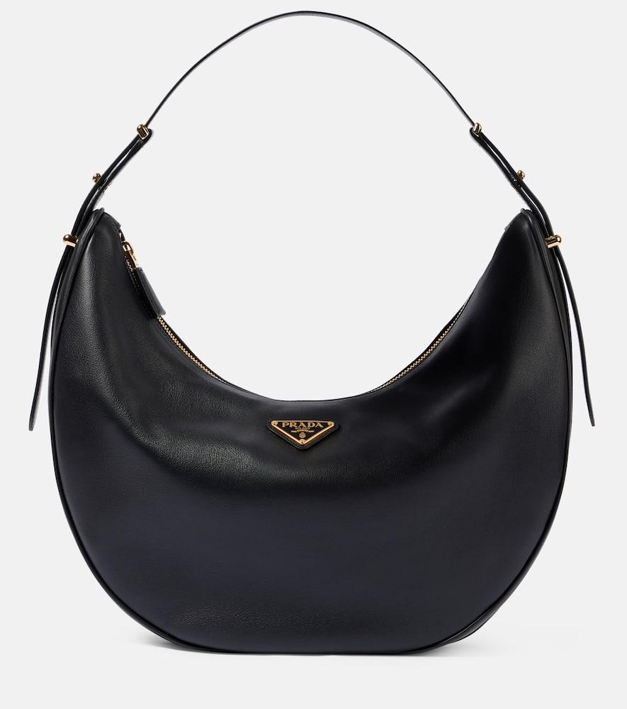 prada arque large leather shoulder bag
