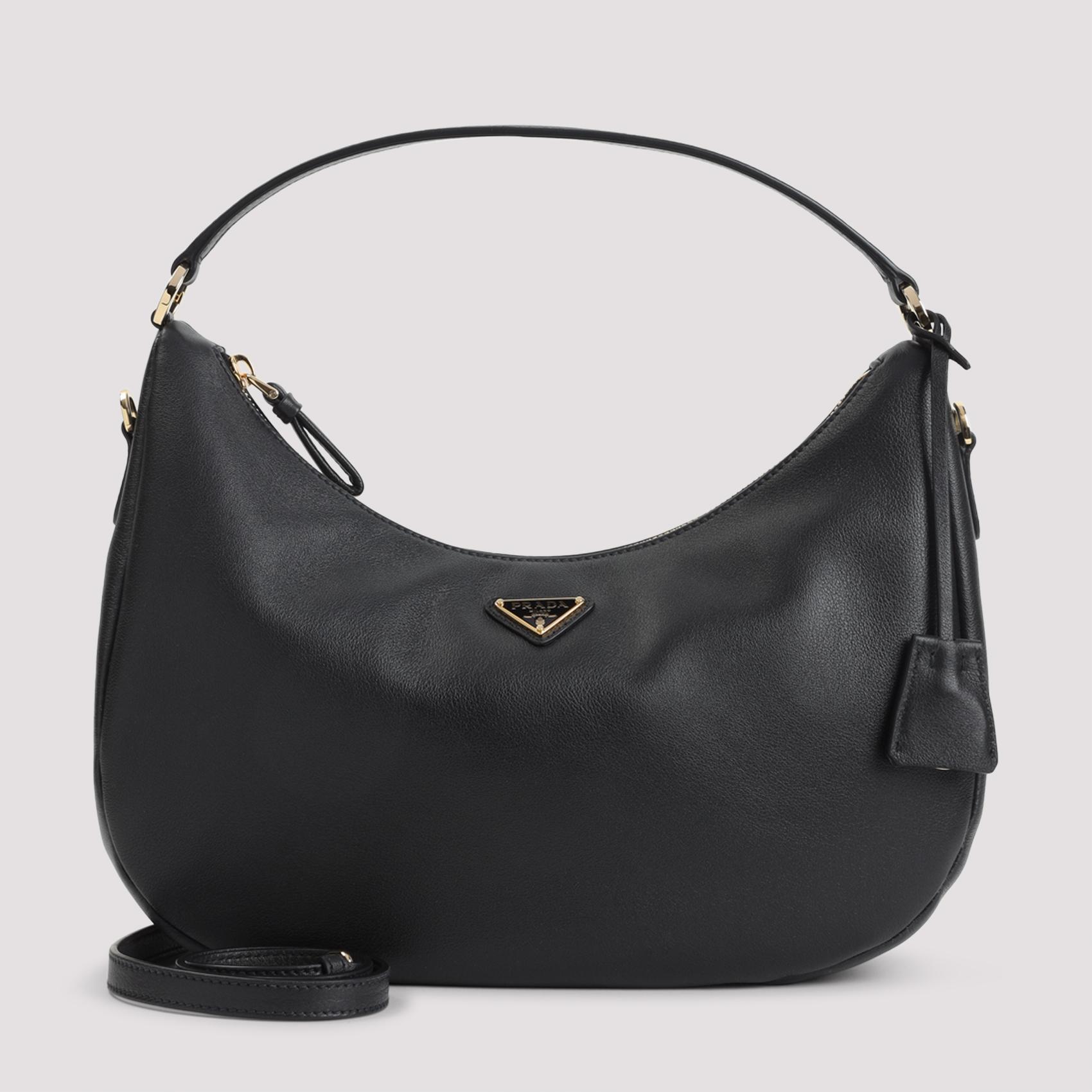prada bag black calf leather - women