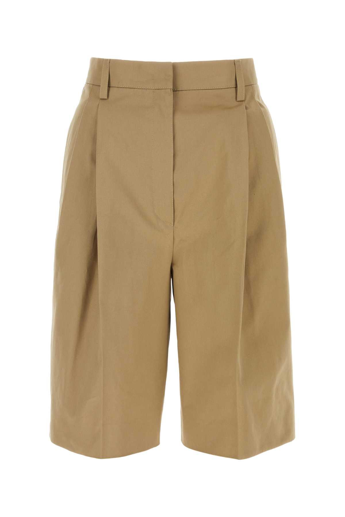 prada beige cotton bermuda shorts