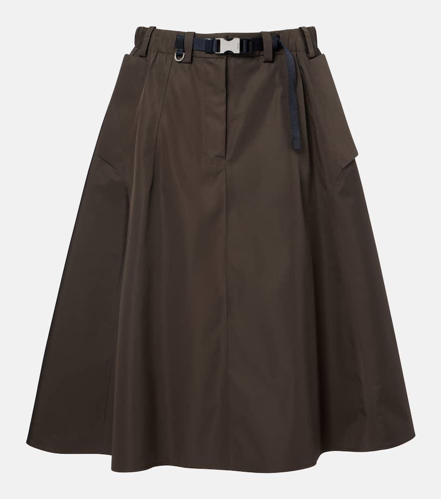 prada belted midi skirt