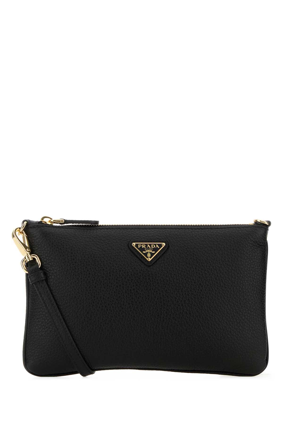 prada black leather crossbody bag