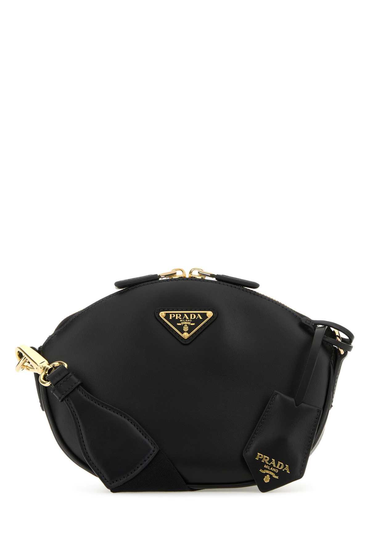 prada black leather crossbody bag
