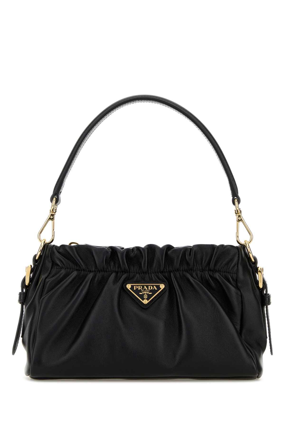 prada black nappa leather handbag