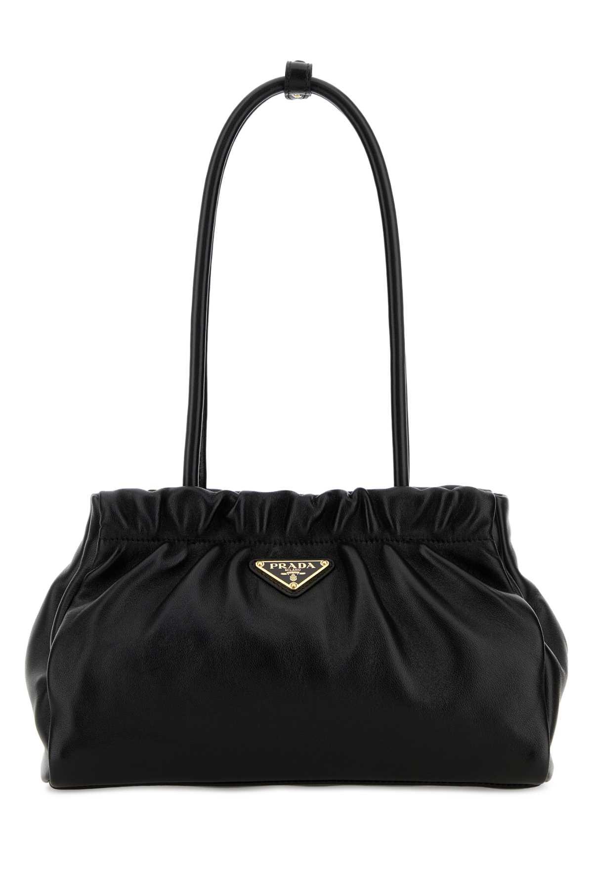 prada black nappa leather shoulder bag