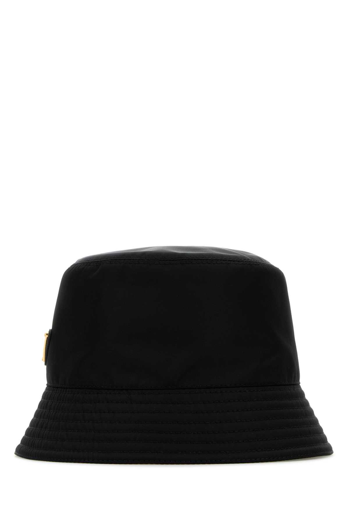 prada black re-nylon bucket hat