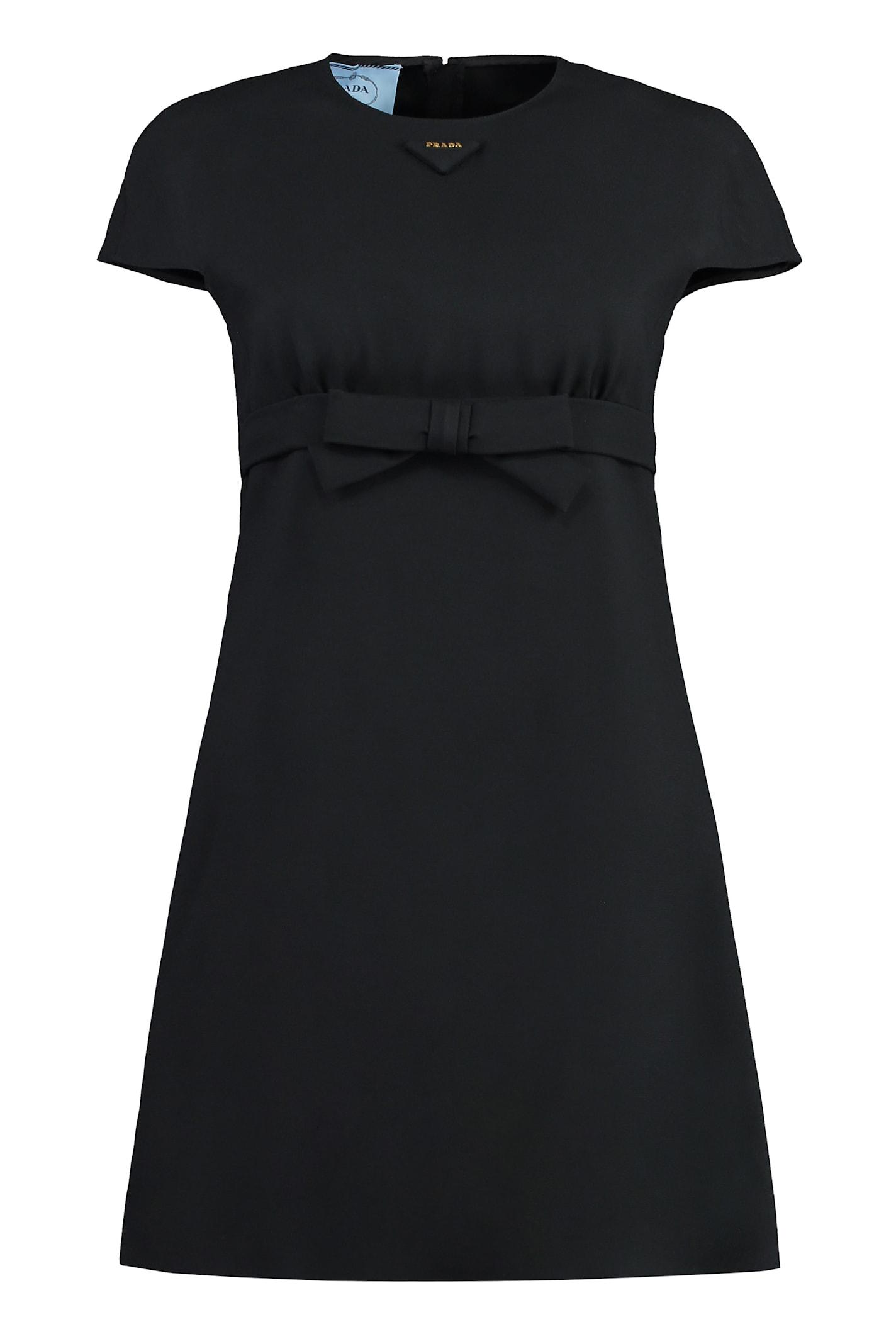 prada bow detail mini dress