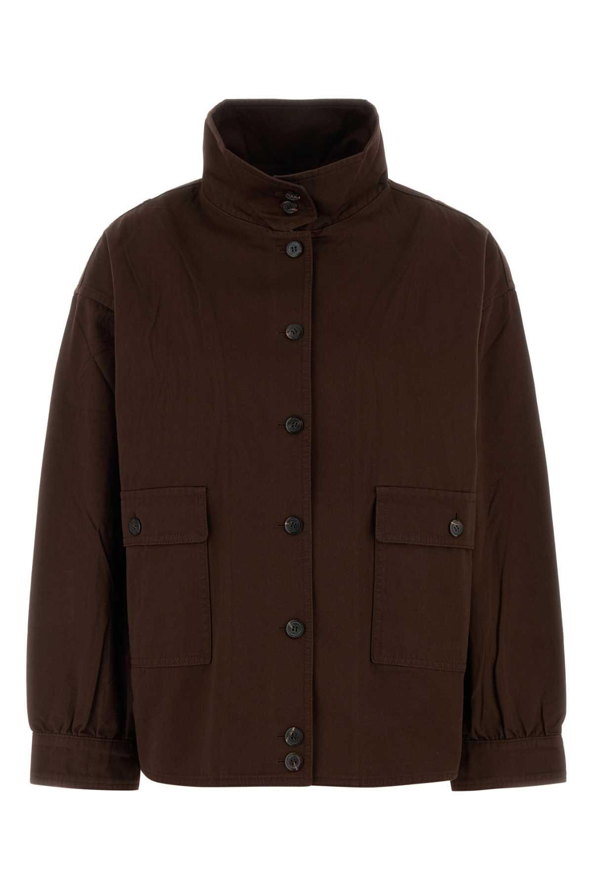 prada brown gabardine jacket