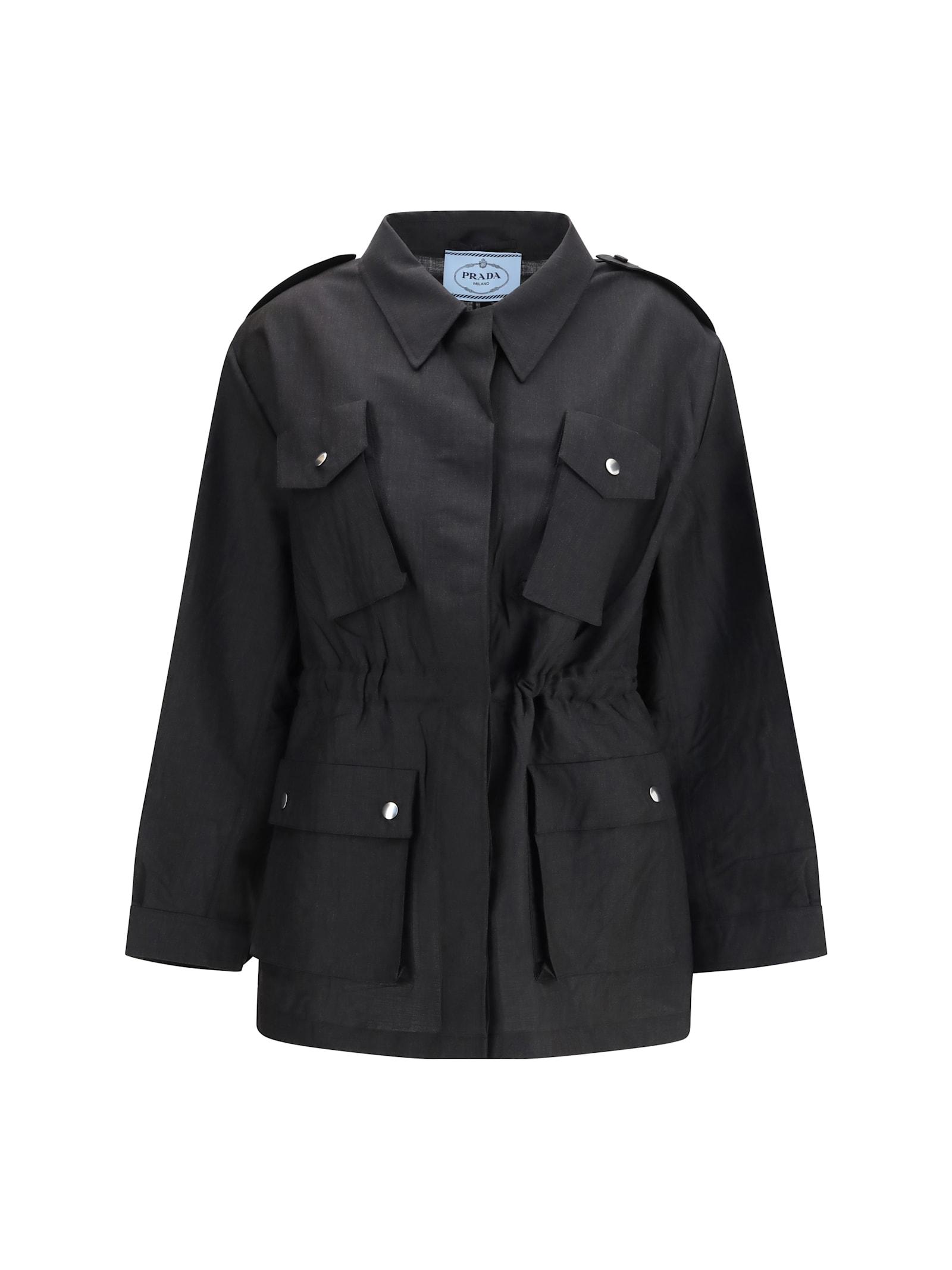 prada button flap pocket jacket