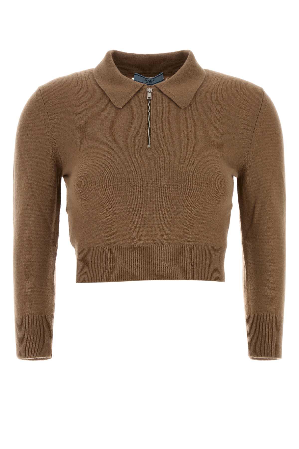 prada camel cashmere sweater
