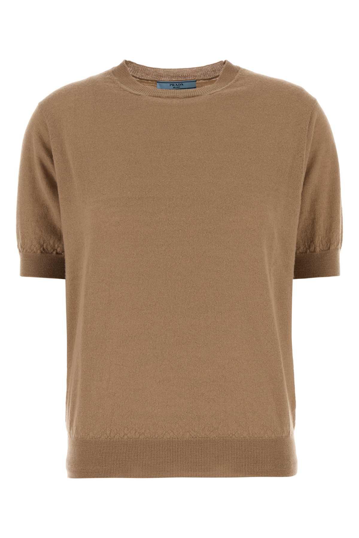 prada camel cashmere sweater