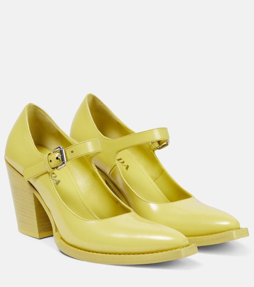 prada cedro leather pumps