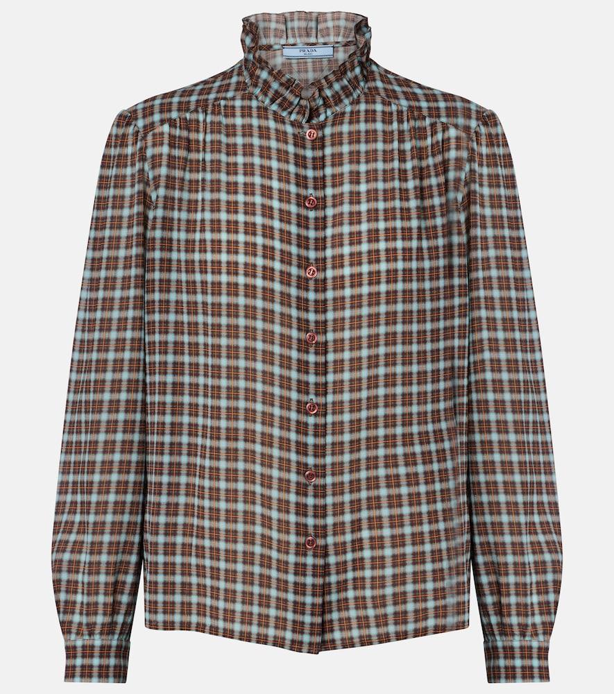 prada checked silk
