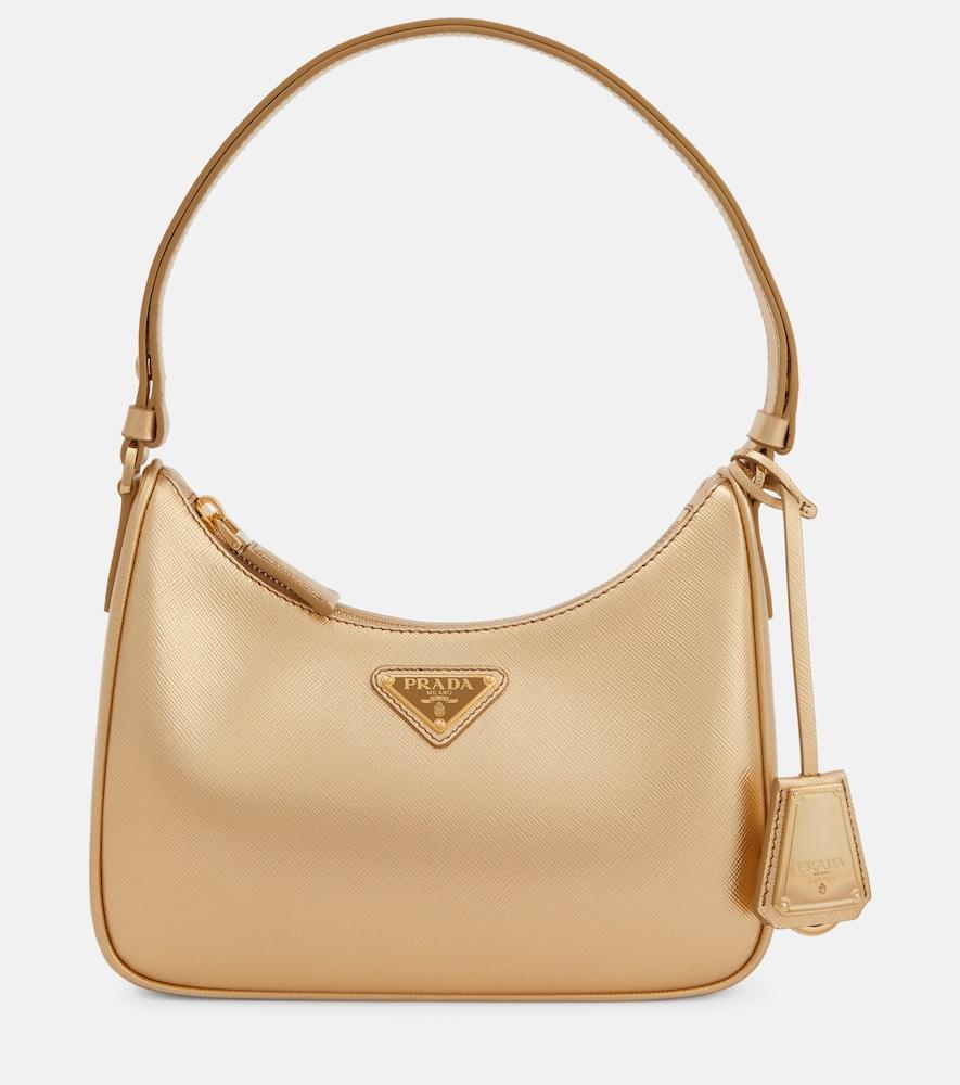 prada cleo mini leather shoulder bag