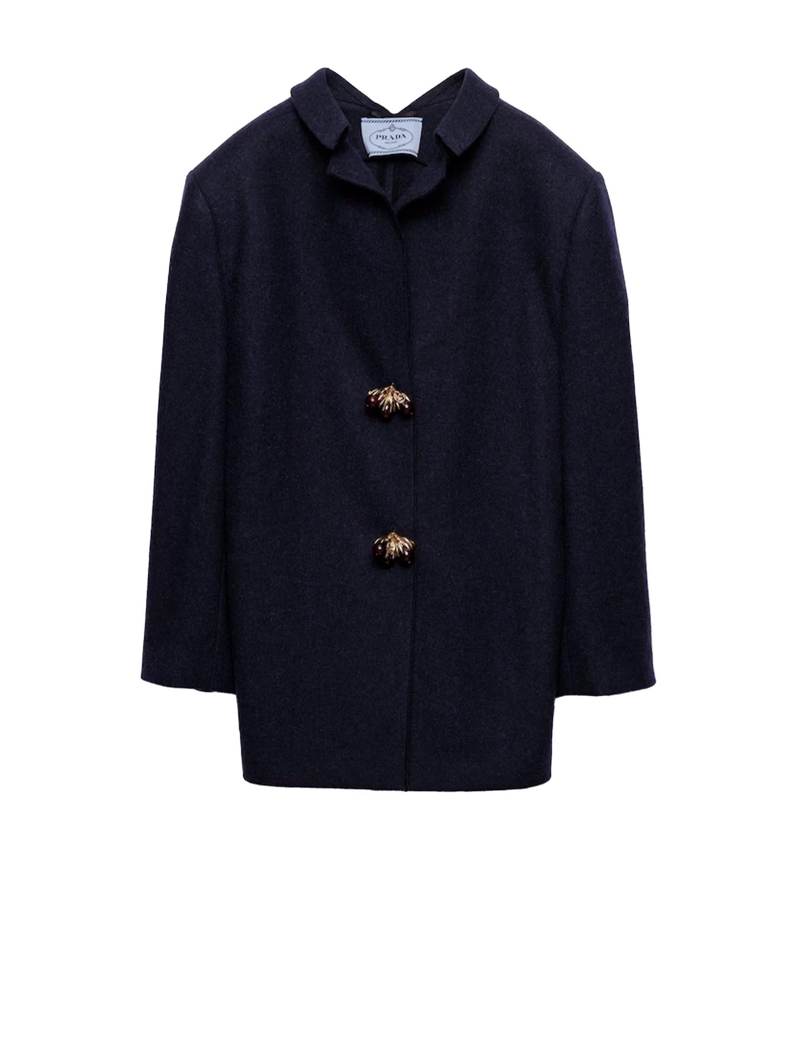 prada coats blue