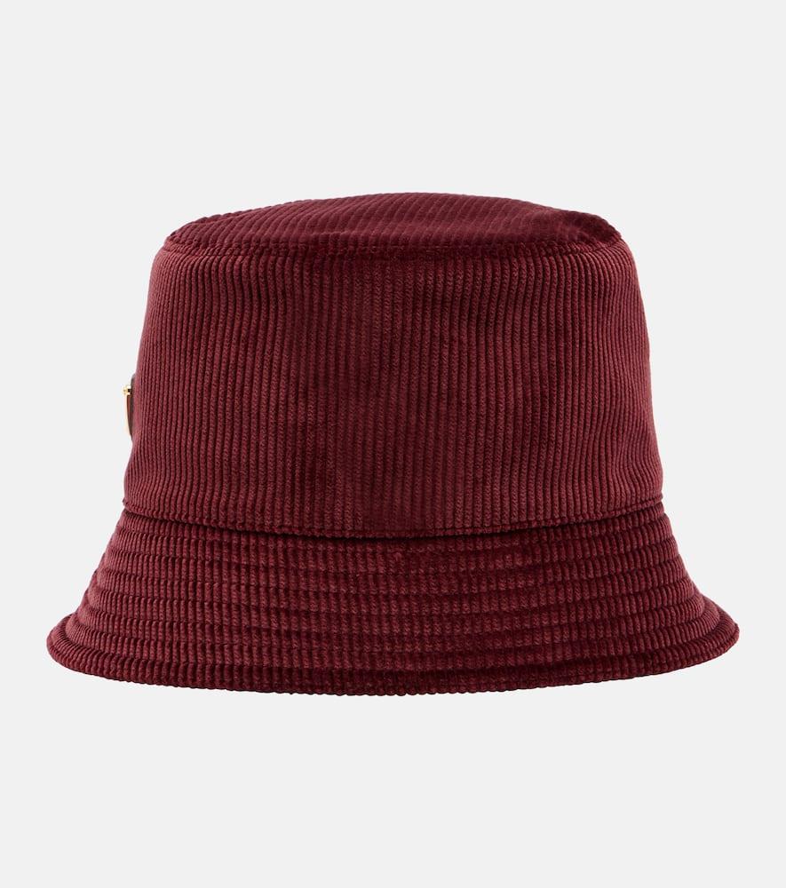prada cotton corduroy bucket hat