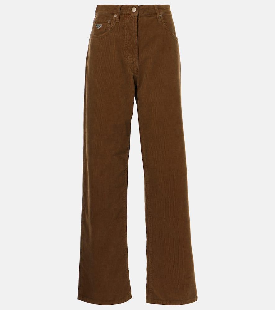 prada cotton corduroy wide