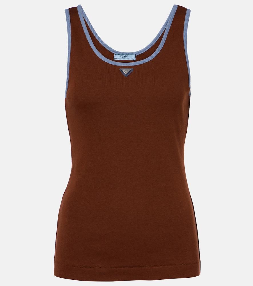 prada cotton jersey tank top