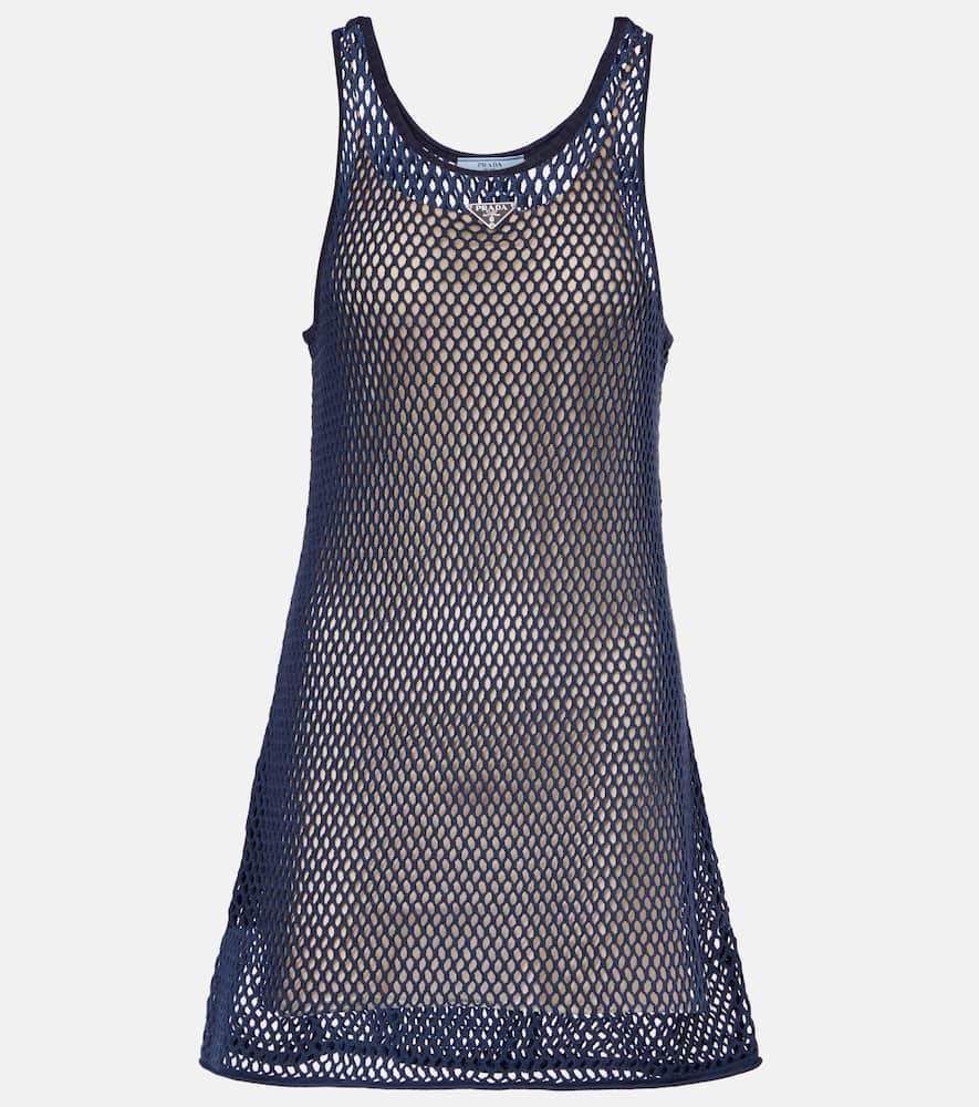 prada cotton mesh minidress
