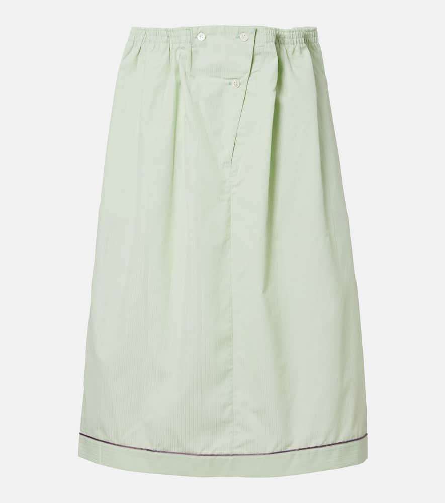 prada cotton midi skirt