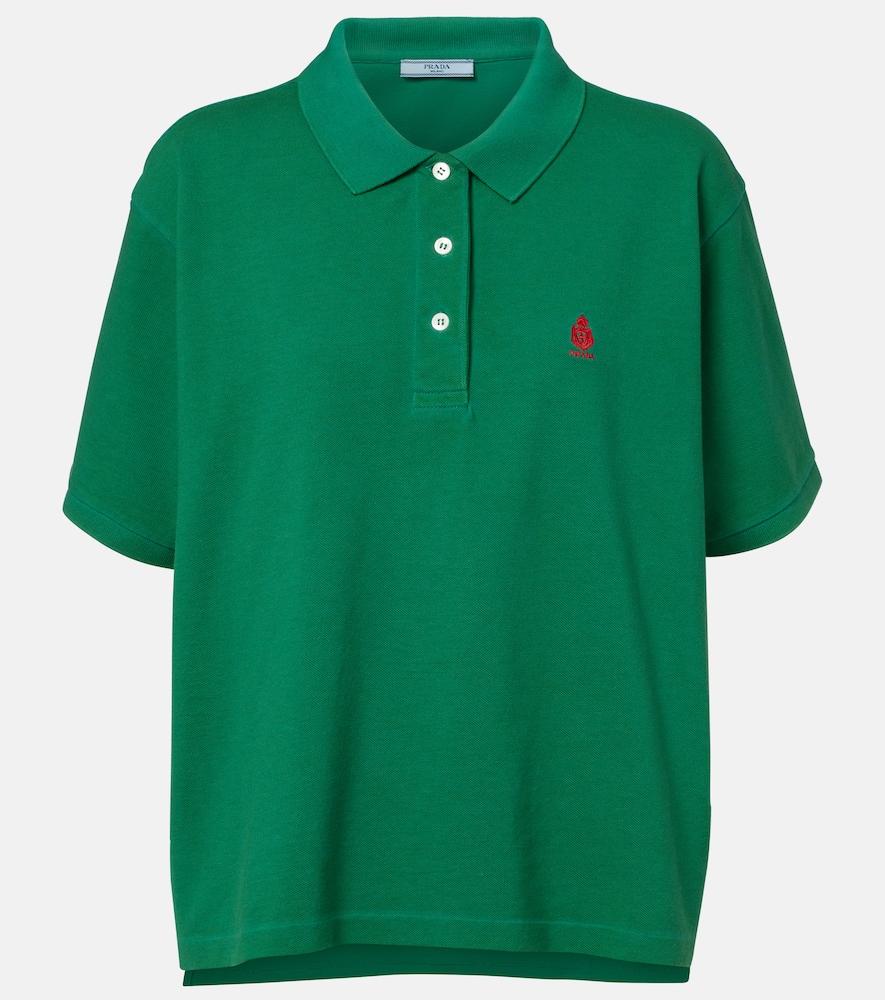 prada cotton piqué polo shirt