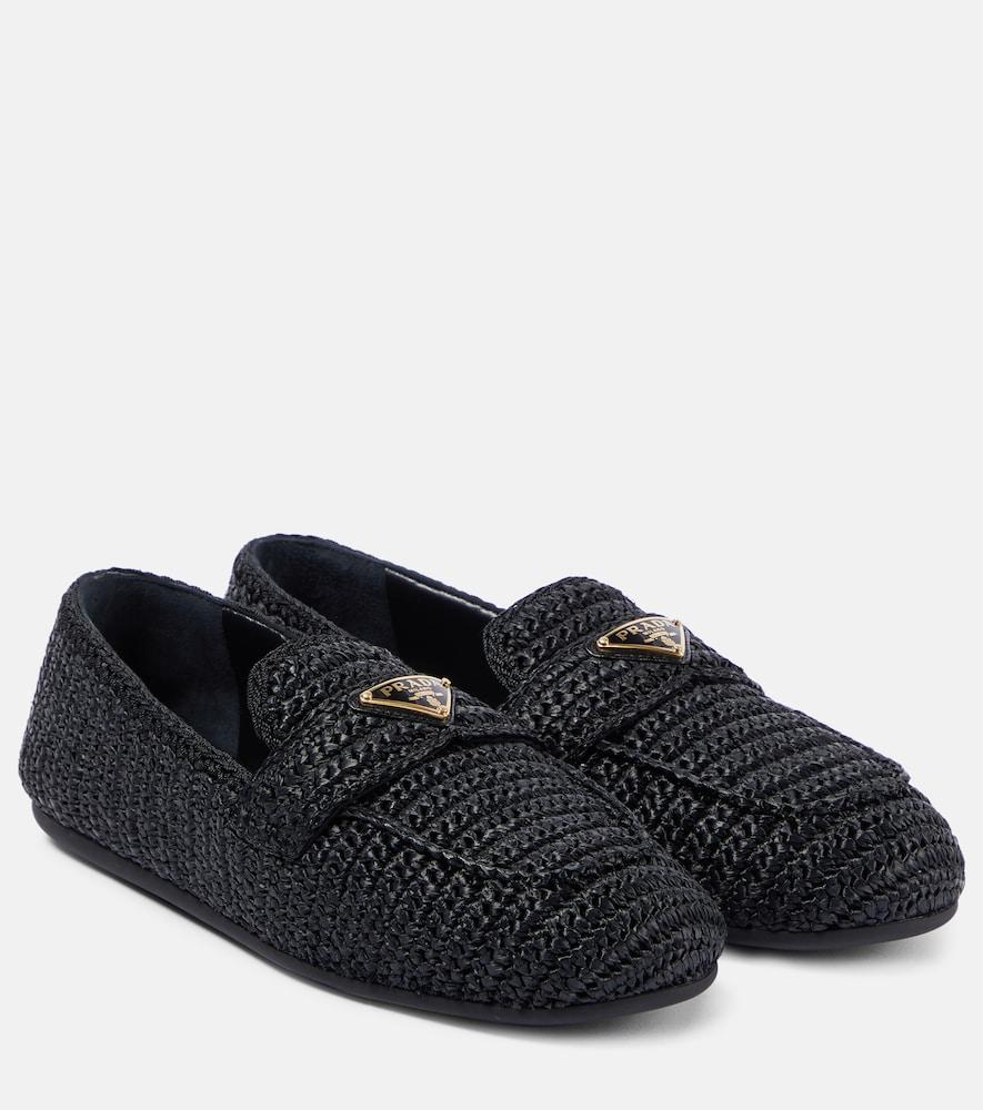 prada crochet loafers