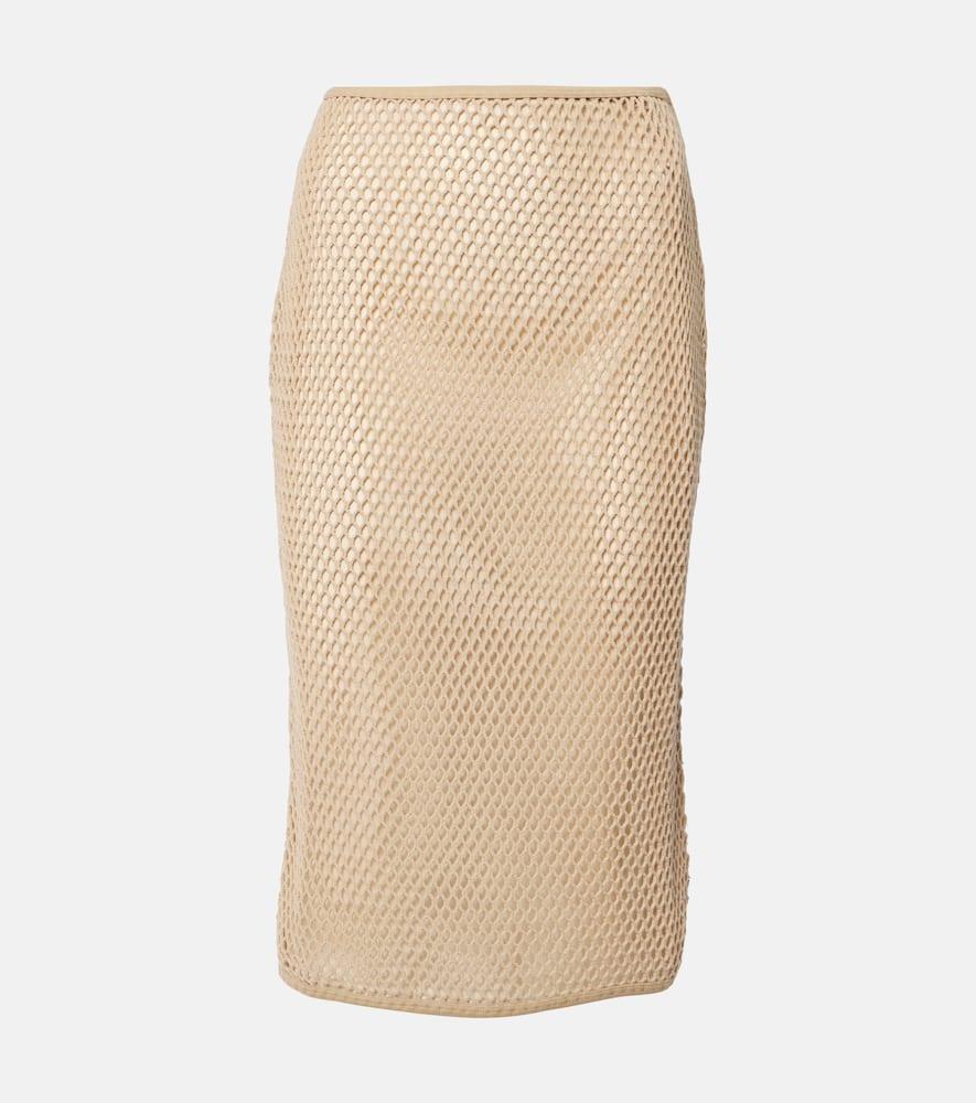 prada crochet midi skirt