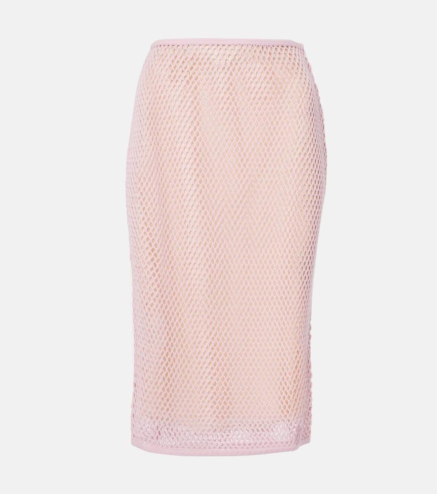 prada crochet midi skirt