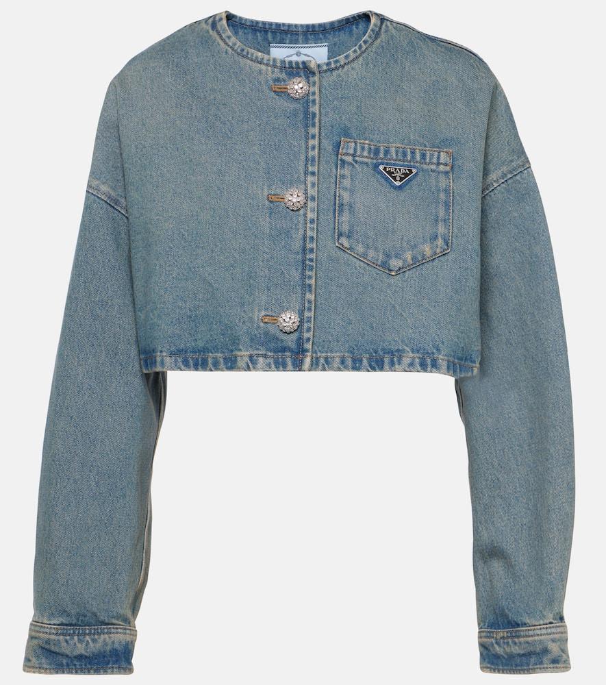 prada cropped denim jacket