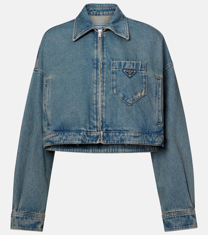 prada cropped denim jacket