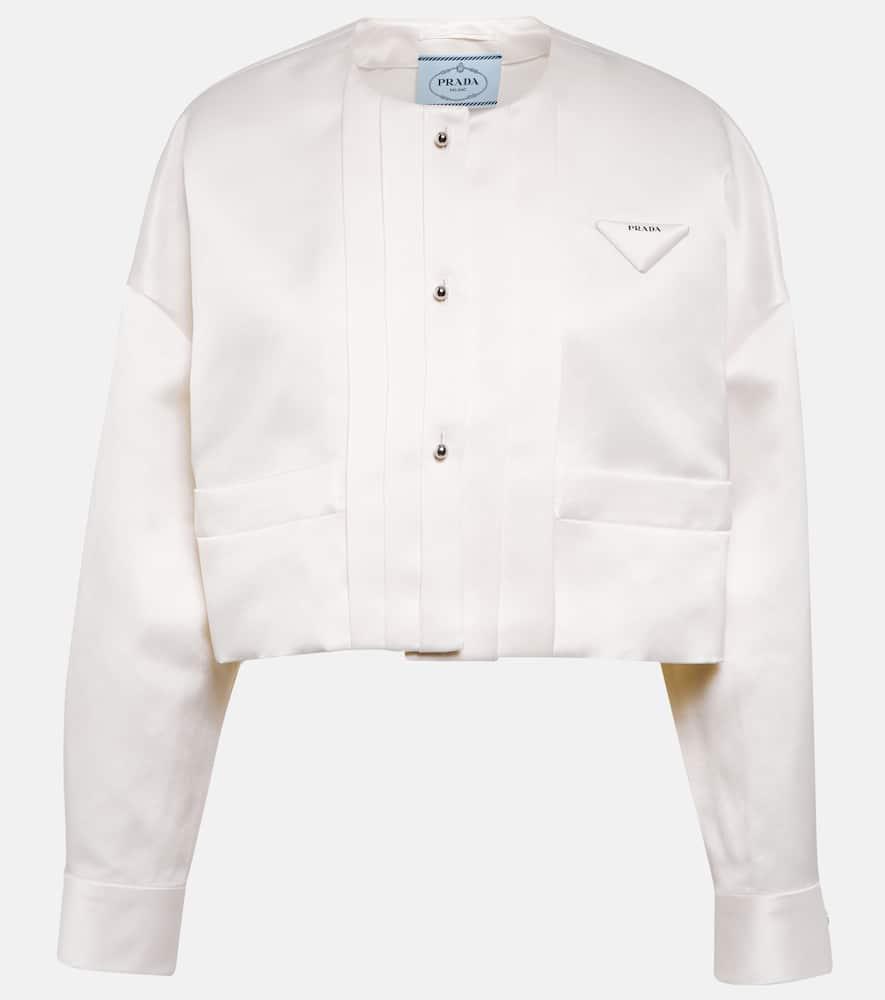 prada cropped silk jacket