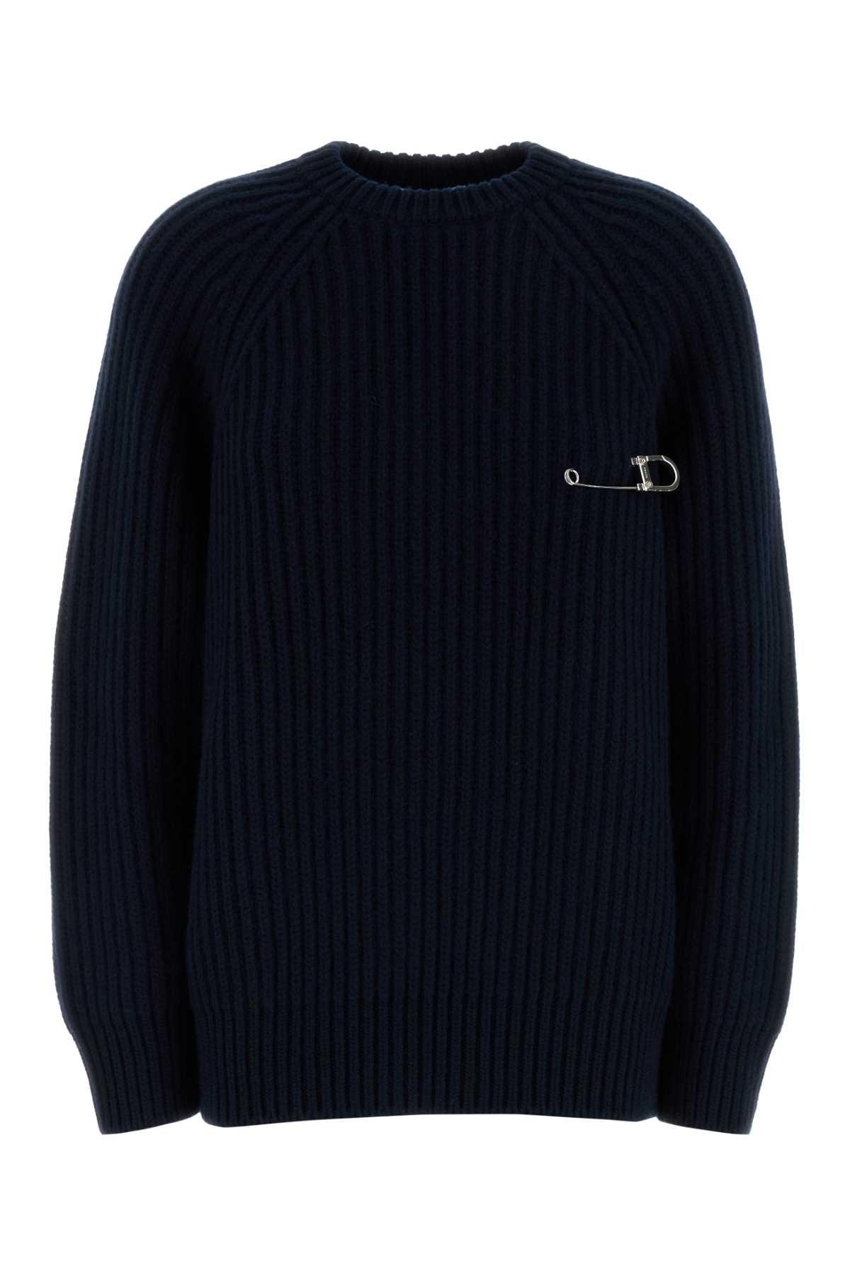 prada dark blue wool blend sweater
