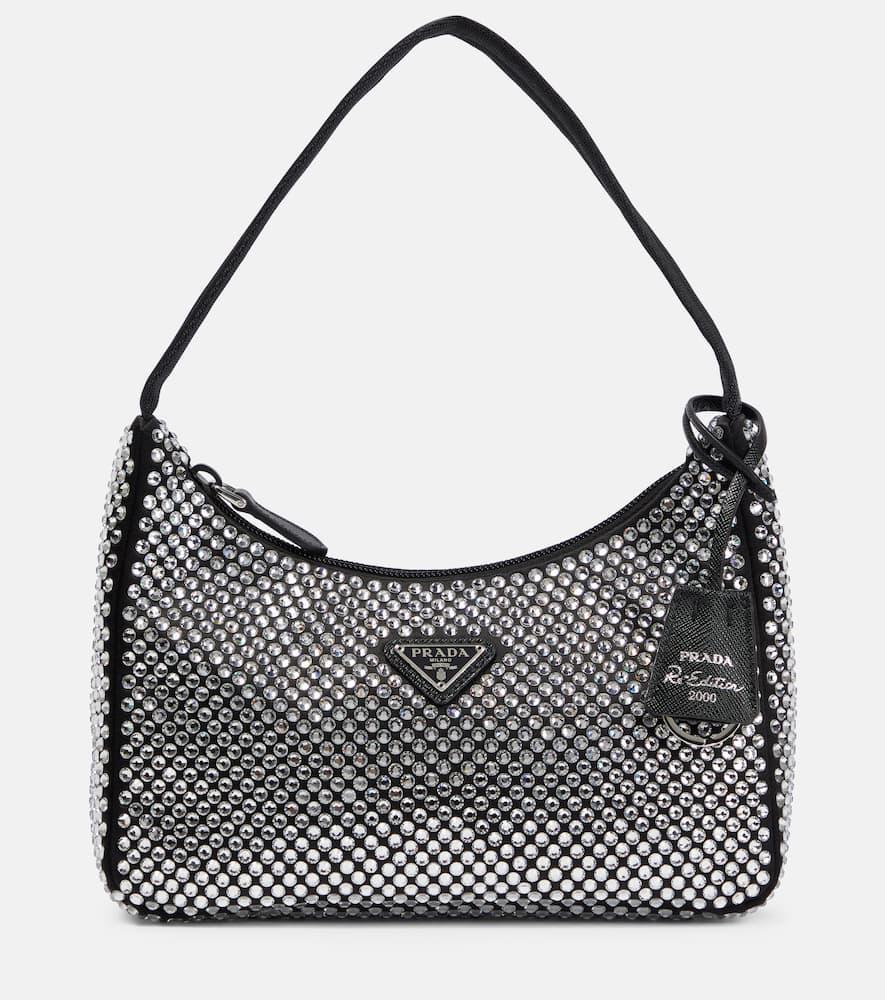 prada embellished satin bag