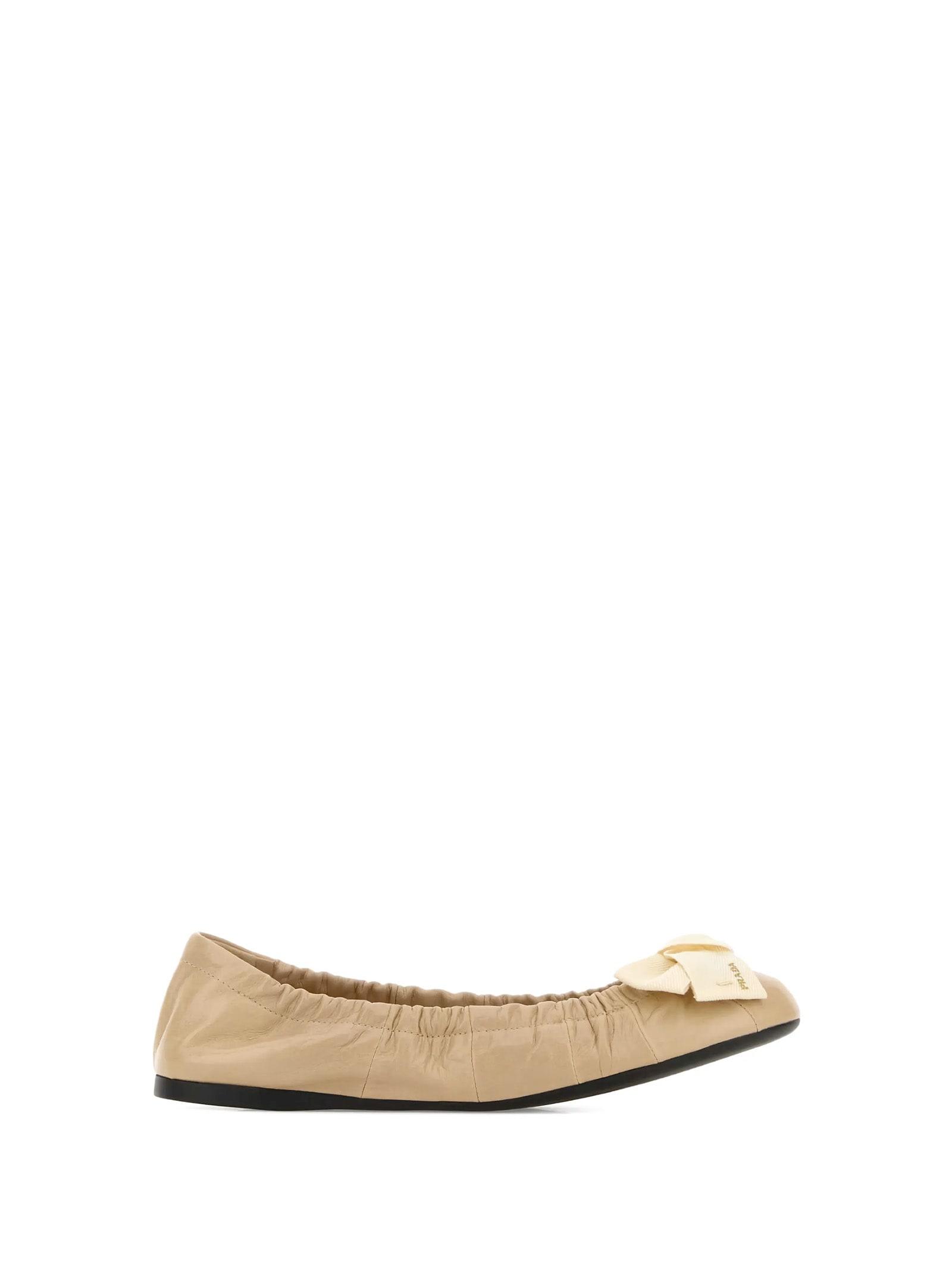 prada flat shoes sand