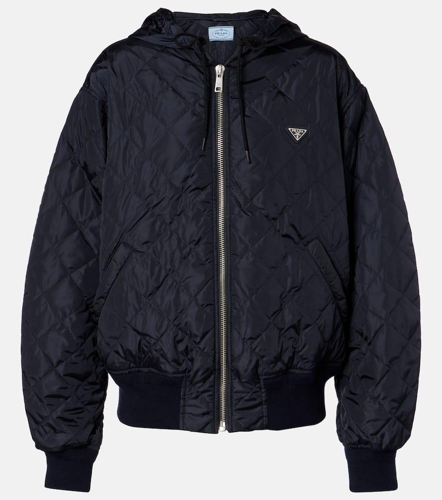 prada hooded quilted jacket