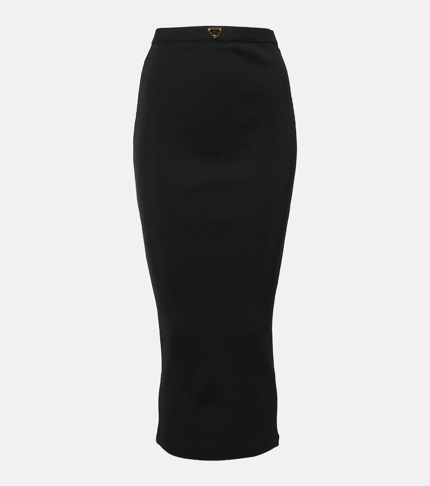 prada knitted midi skirt