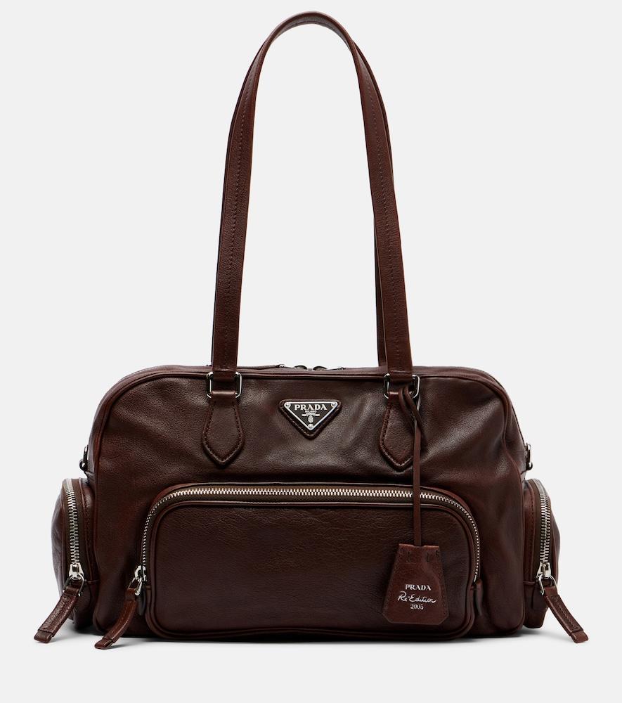 prada large leather shoulder bag