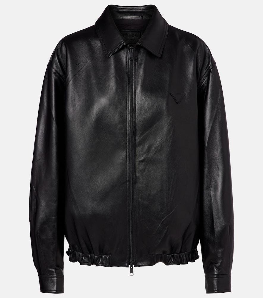 prada leather blouson jacket