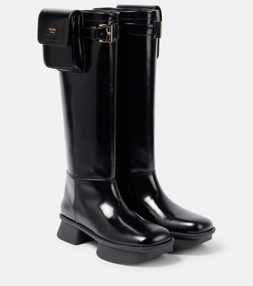 prada leather knee