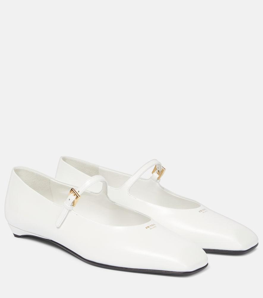prada leather mary jane flats