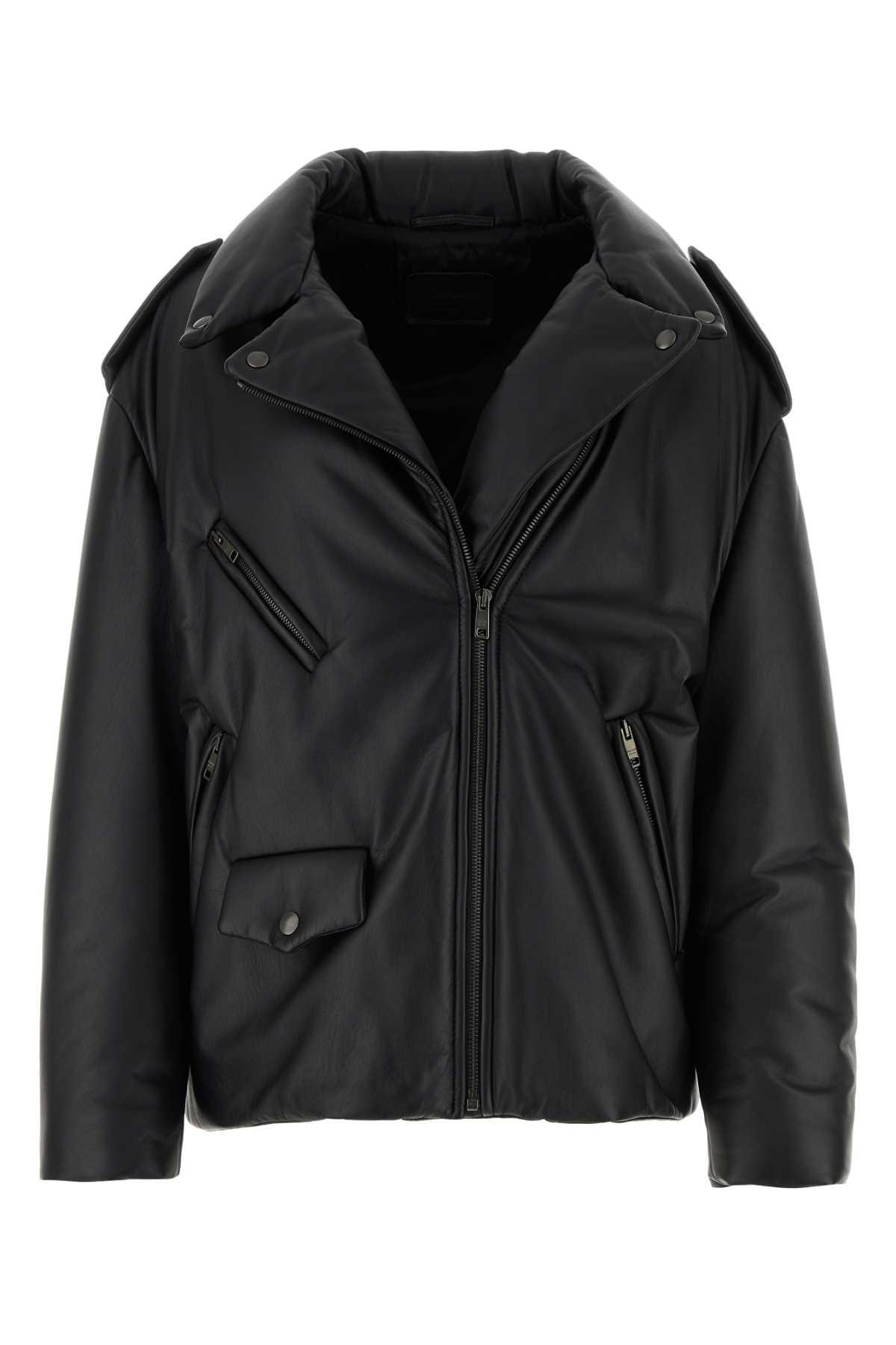 prada leather padded jacket