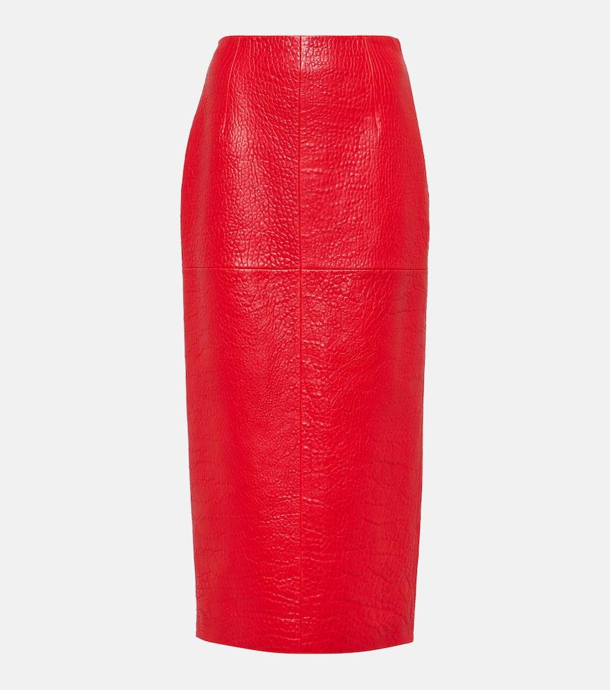 prada leather pencil skirt