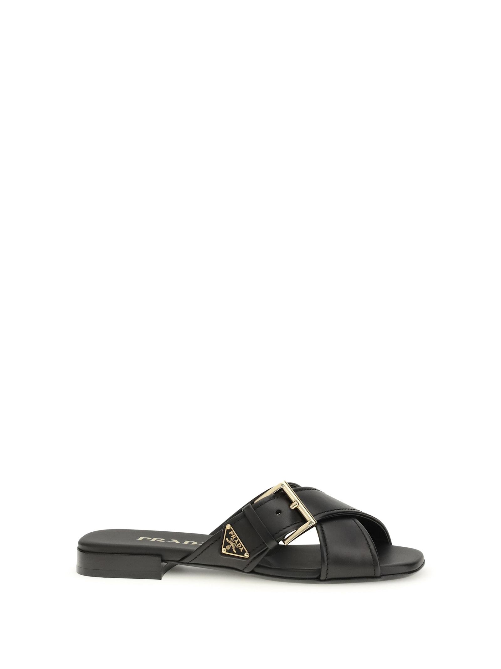 prada leather sandals