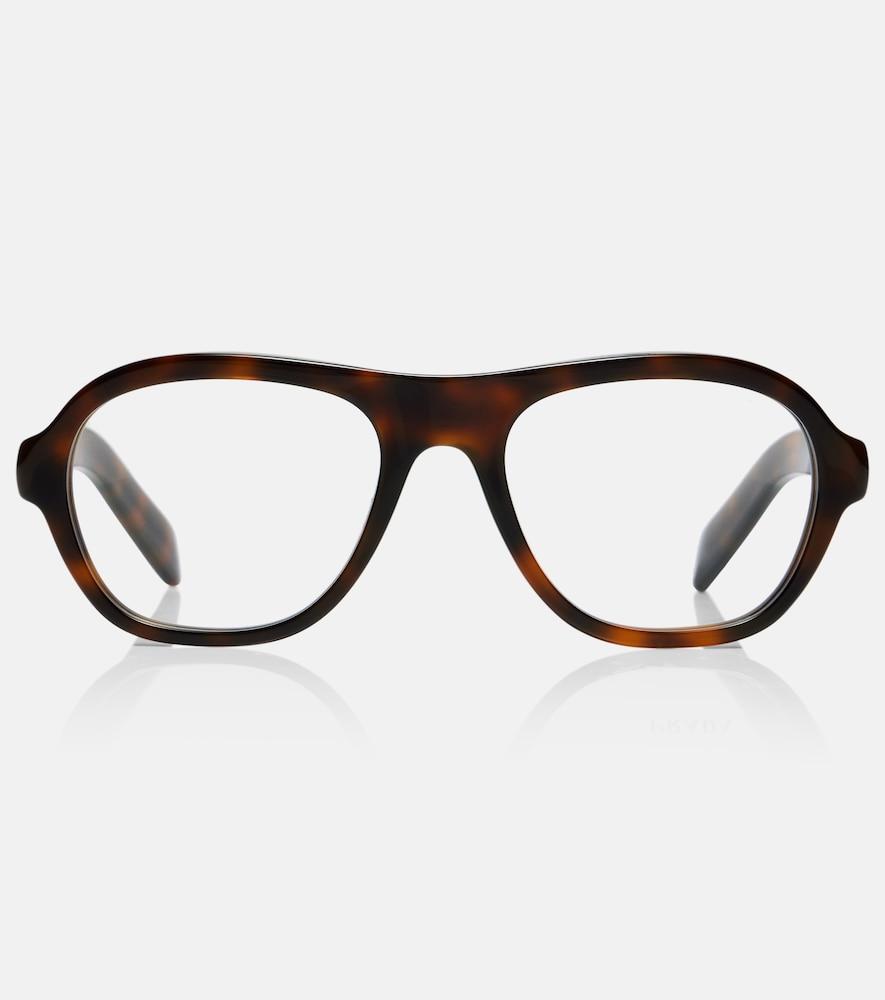 prada logo aviator glasses