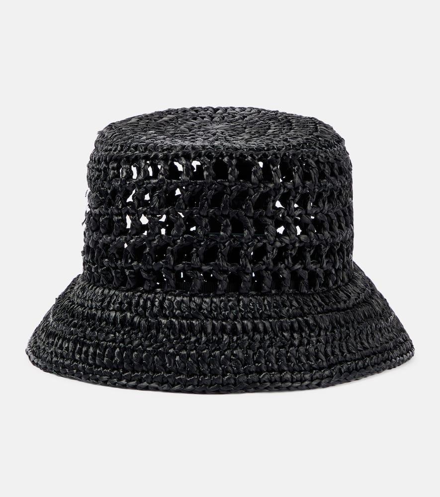 prada logo bucket hat