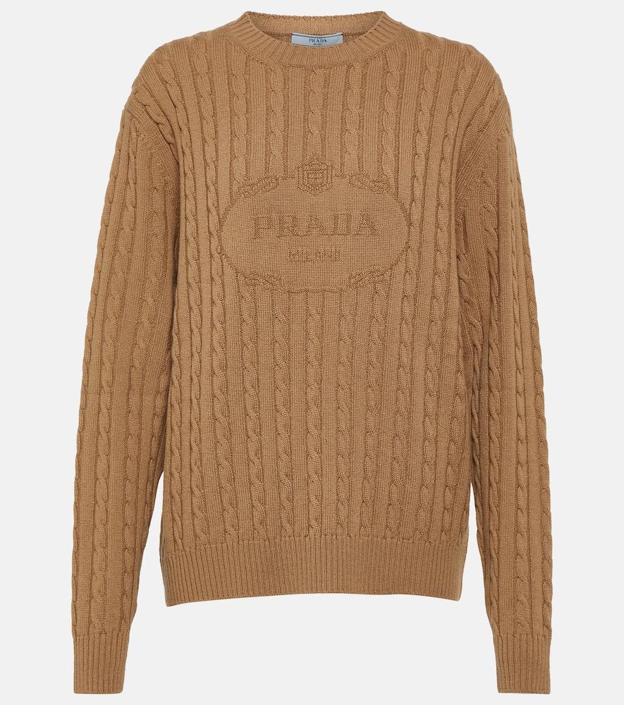 prada logo cashmere sweater