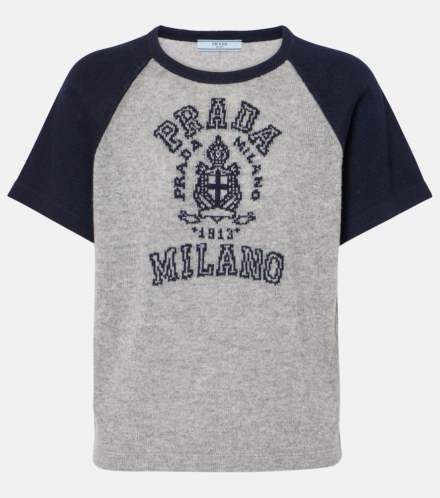 prada logo cashmere t