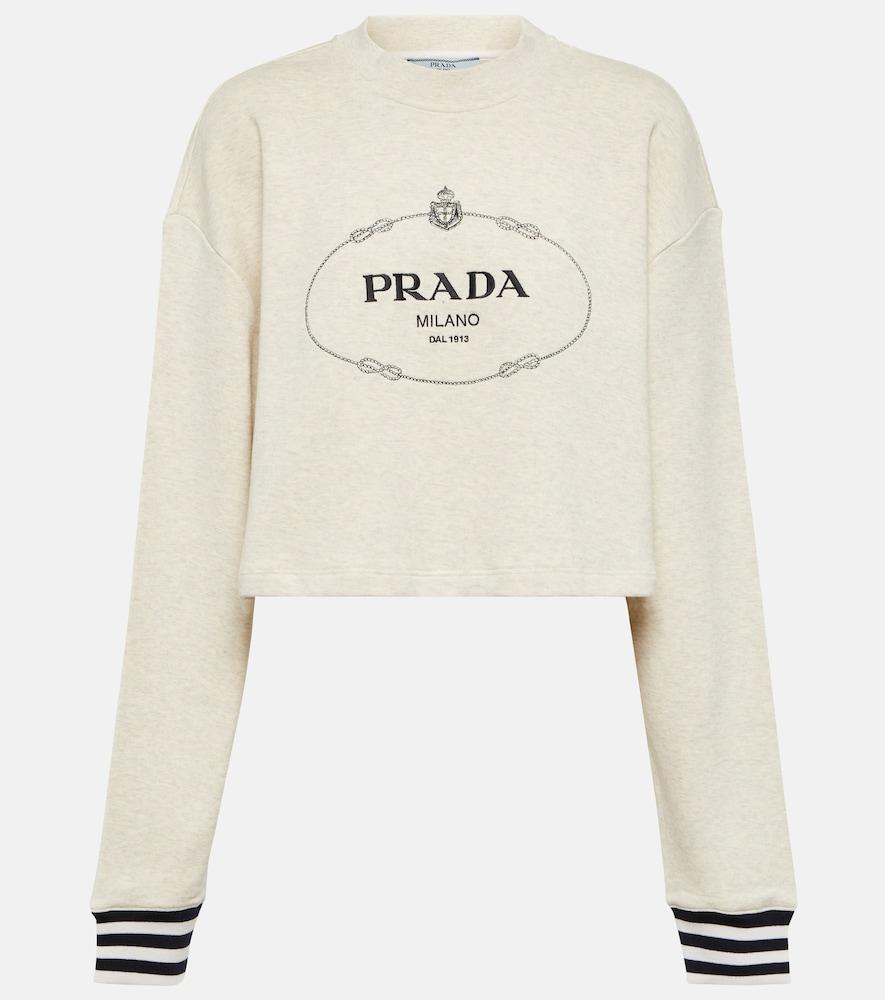 prada logo cotton sweater