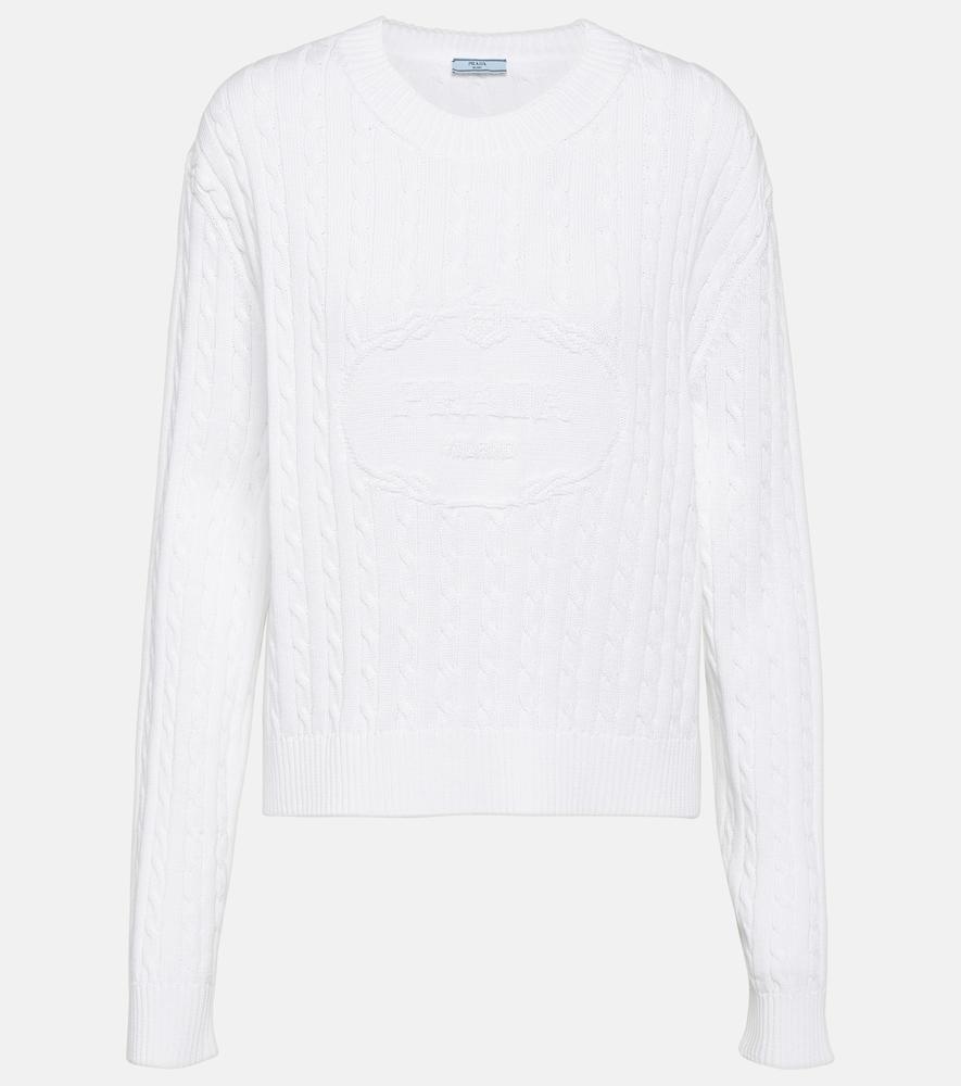 prada logo cotton sweater