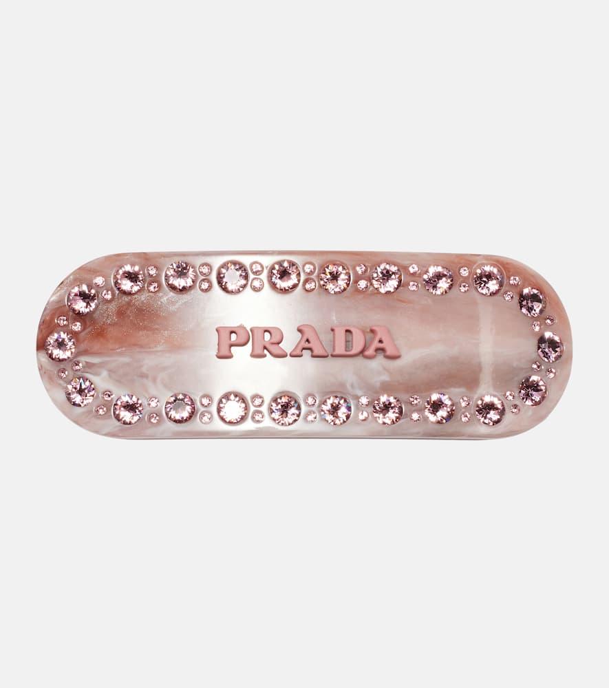 prada logo crystal